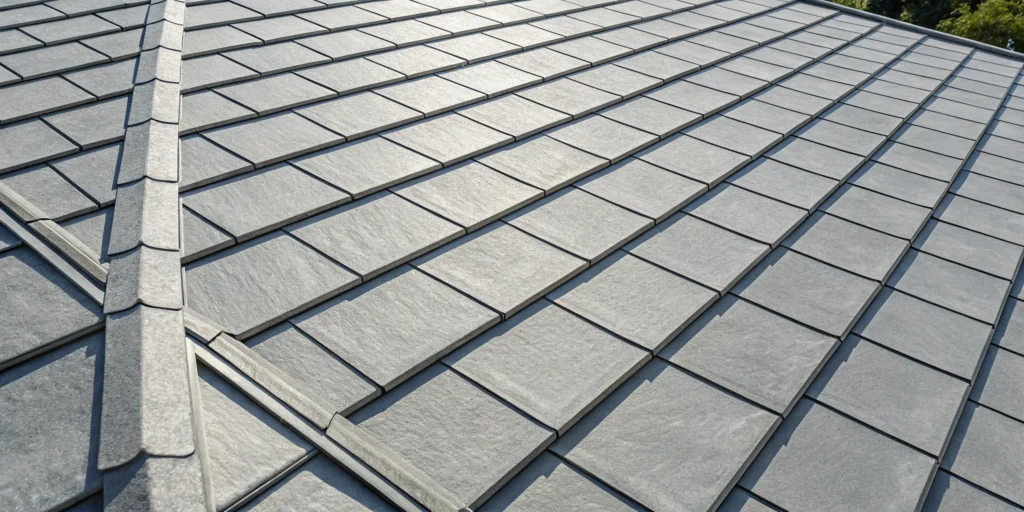 A gray shingle roof, the theme for a list of essential spelling keywords.